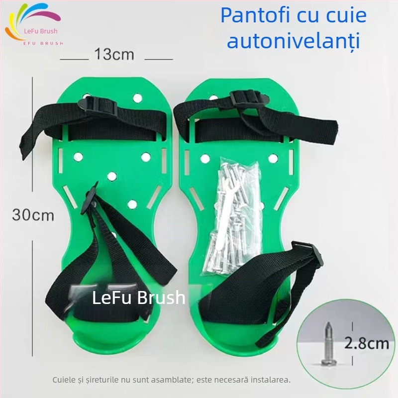 Pantofi cu pinteni pentru afânarea solului în gazon, 4,5 cm, epoxid auto-nivelant pentru pantofi gonflabili de gazon