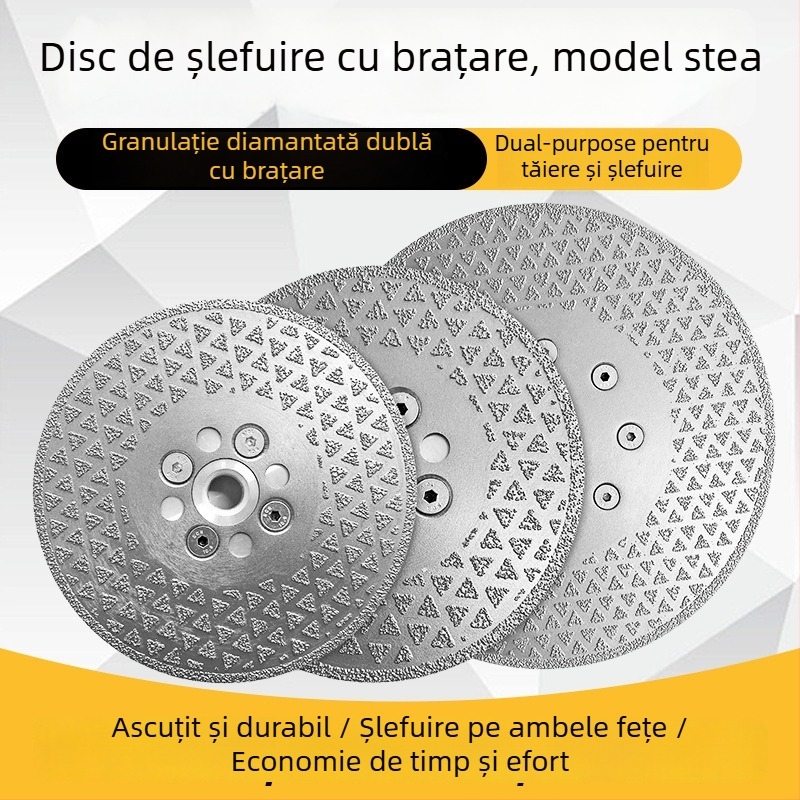 Disc diamant cu două fețe pentru tăiere și polisare: marmură, plăci ceramice și piatră de cuarț