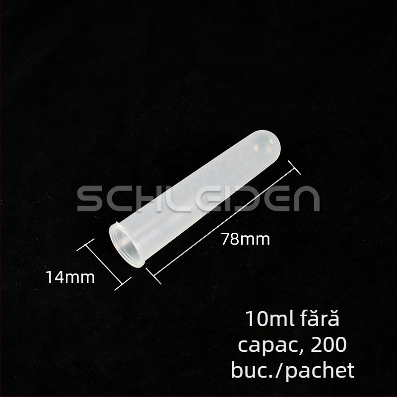 Tuburi de centrifugă fără capac, 1,5–10 mL, cu fund conic sau rotund.