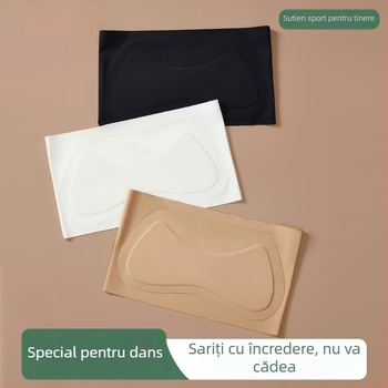 Sutien fără bretele pentru fete, invizibil, anti-alunecare, vară, model subțire pentru copii 9–13 ani