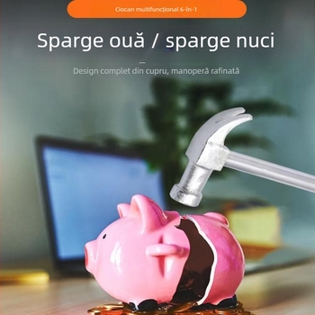 Rongji Ciocan Mini 6-în-1 cu șurubelnițe cruciforme și plate, unealtă practică pentru uz casnic