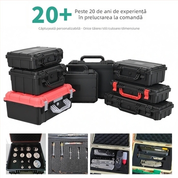 Cutie din plastic pentru unelte, cutie portabilă pentru instrumente de precizie, protecție etanșă împotriva prafului, apei și șocurilor