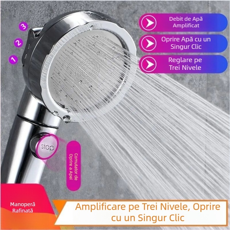Set duș cu ploaie presurizată, duș cu cap unic, robinet baie, boiler, încălzitor baie