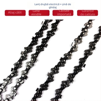 Kit lanț pentru ferăstrău electric fără fir, cu ulei de lanț, ghidaj de lanț și accesorii pentru șine de 4\" și 6\", pentru modificare la poliză unghiulară