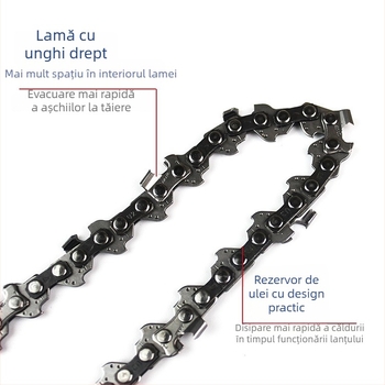 Kit lanț pentru ferăstrău electric fără fir, cu ulei de lanț, ghidaj de lanț și accesorii pentru șine de 4\" și 6\", pentru modificare la poliză unghiulară