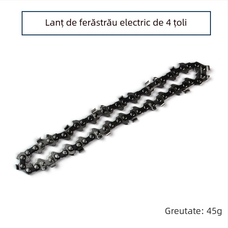 Kit lanț pentru ferăstrău electric fără fir, cu ulei de lanț, ghidaj de lanț și accesorii pentru șine de 4\" și 6\", pentru modificare la poliză unghiulară