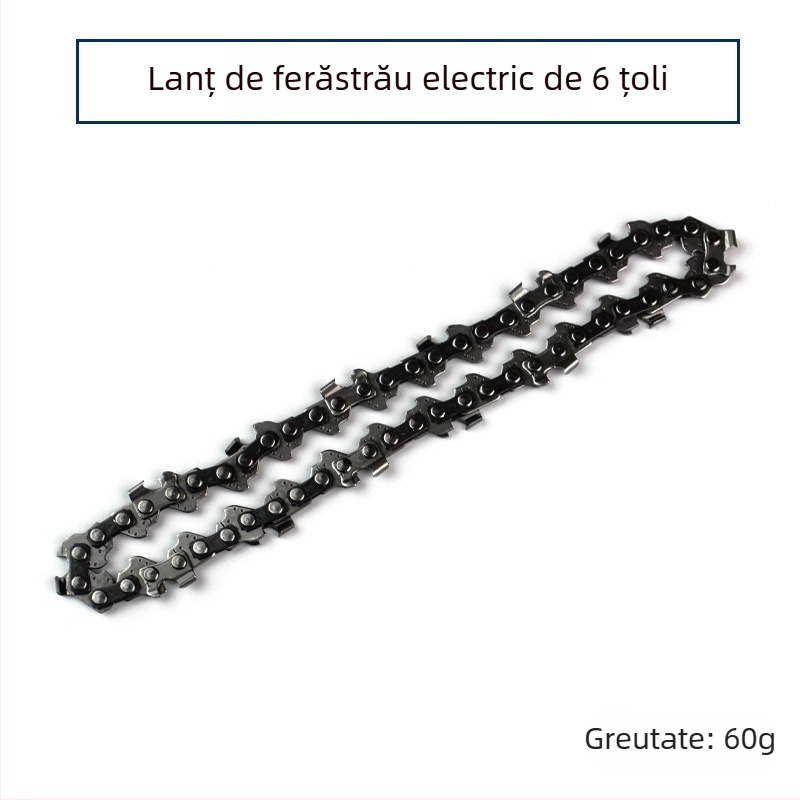 Kit lanț pentru ferăstrău electric fără fir, cu ulei de lanț, ghidaj de lanț și accesorii pentru șine de 4\" și 6\", pentru modificare la poliză unghiulară