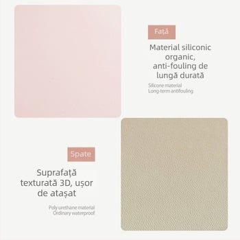 Padă pentru birou și mouse cu suprafață din silicon, impermeabilă și rezistentă la căldură, ușor de curățat, culoare solidă