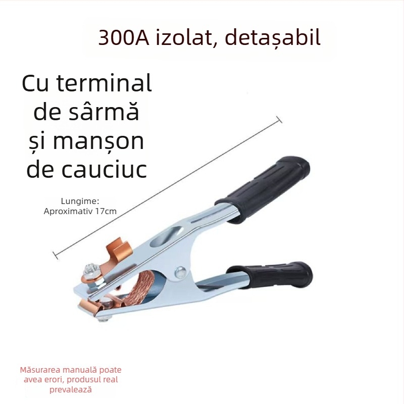 Clema de împământare pentru aparat de sudură, durabilă și de înaltă calitate, destinată aparatelor de sudură, cu mâner îngroșat