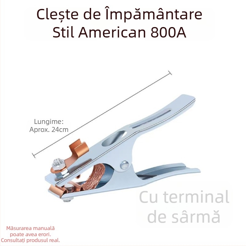 Clema de împământare pentru aparat de sudură, durabilă și de înaltă calitate, destinată aparatelor de sudură, cu mâner îngroșat