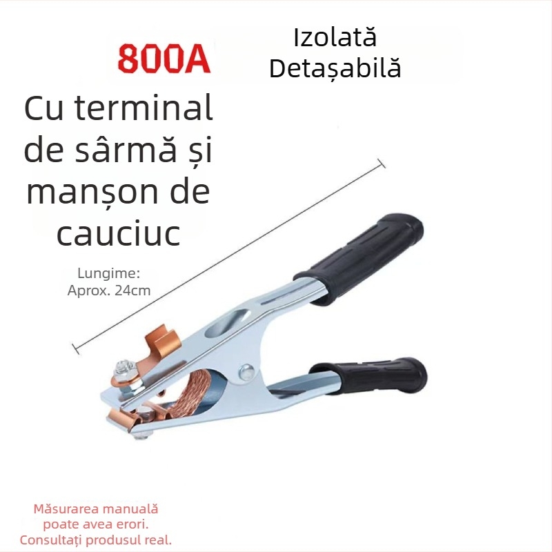 Clema de împământare pentru aparat de sudură, durabilă și de înaltă calitate, destinată aparatelor de sudură, cu mâner îngroșat