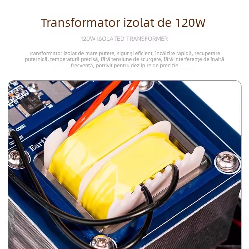 AM-C210E Stație de lipire pentru reparații, încălzire rapidă, transformator CA, fier de lipit antistat