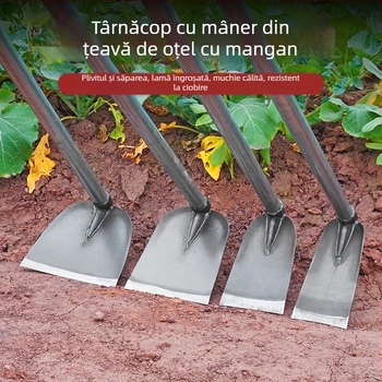 Unelte de grădină cu mâner din oțel, lung – lopată mare pentru cultivare, plivire și săparea lăstarilor de bambus