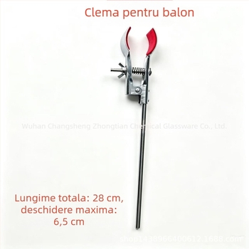 Clema cu trei fălci, clemă medie pentru becher, clemă încrucișată, clemă pentru flacon cu șurub superior dublu, clemă universală, clemă pentru tubul de condensare, accesorii pentru suport de fier