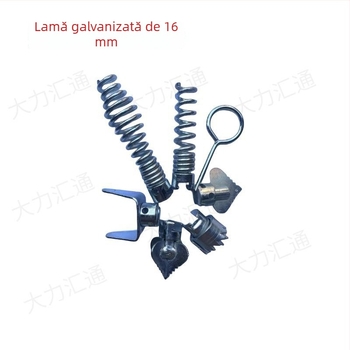 Set de 7 capete de tăiere galvanizate, rezistente la rugină, pentru deblocarea conductelor, 16 mm, accesorii pentru bormașină