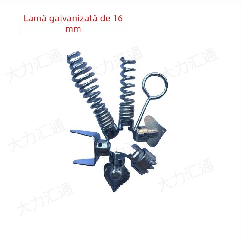 Set de 7 capete de tăiere galvanizate, rezistente la rugină, pentru deblocarea conductelor, 16 mm, accesorii pentru bormașină