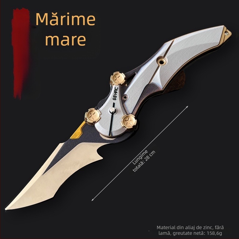 Delta zonă periferie armă de luptă la apropiere versiune îngroșată, cuțit pliabil model, cuțit gheară, decor jucărie, 27 cm