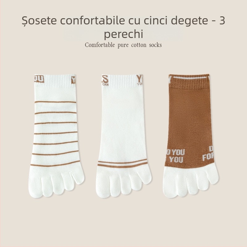 Șosete pentru bărbați cu degete separate, din bumbac, absorbante la transpirație, ușoare, de vară, lungime medie