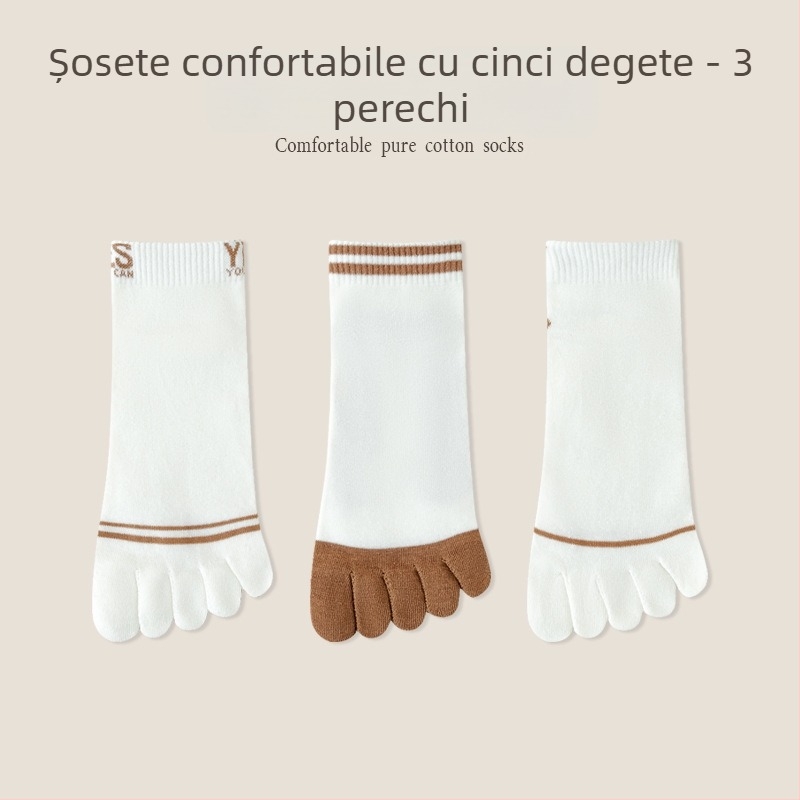 Șosete pentru bărbați cu degete separate, din bumbac, absorbante la transpirație, ușoare, de vară, lungime medie