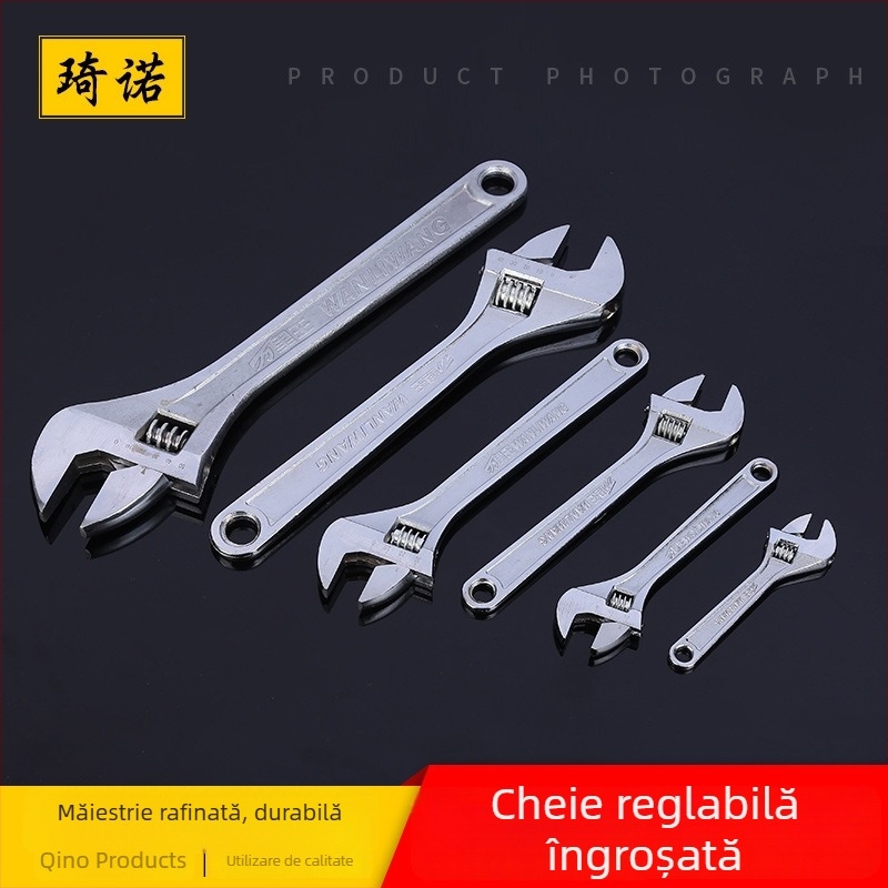 Cheie reglabilă, deschidere mare, 10–12 inch, oțel cu carbon înalt, unealtă manuală multifuncțională