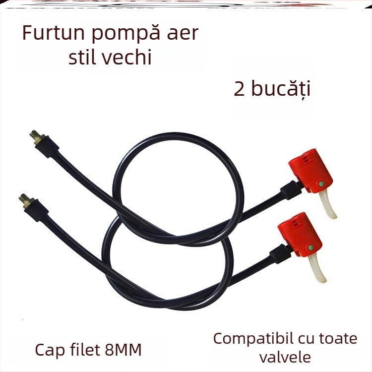 Set adaptoare duză pompă bicicletă cu furtun