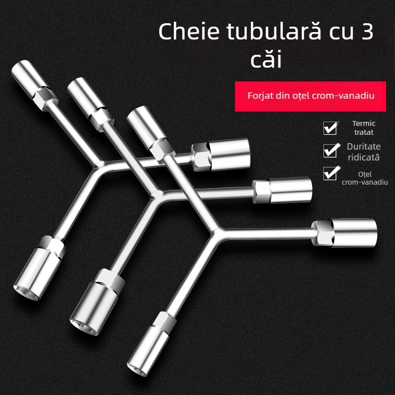 Cheie cu șurub universală în formă de Y, lungă – unealtă manuală triunghiulară multifuncțională pentru motociclete