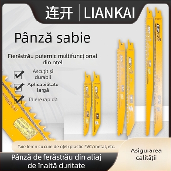 Lama pentru ferăstrău reciproc pentru metal și aluminiu – lungime extinsă, dinți curb, dinți grași și fini, lamă portabilă