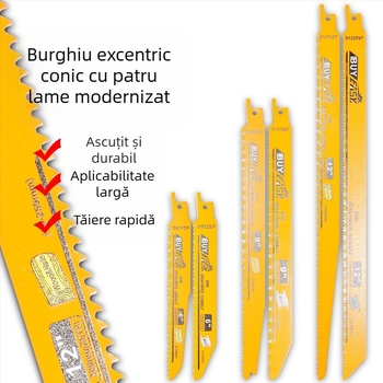 Lama pentru ferăstrău reciproc pentru metal și aluminiu – lungime extinsă, dinți curb, dinți grași și fini, lamă portabilă