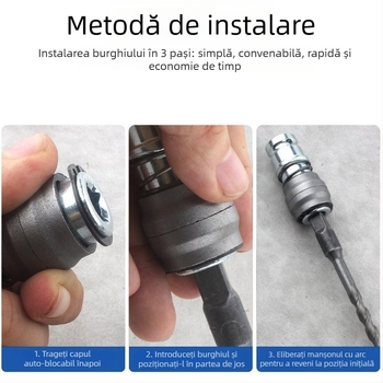 Adaptor pentru ciocanul cu impact și șurubelniță electrică, cu ax pătrat de 1/2 inch