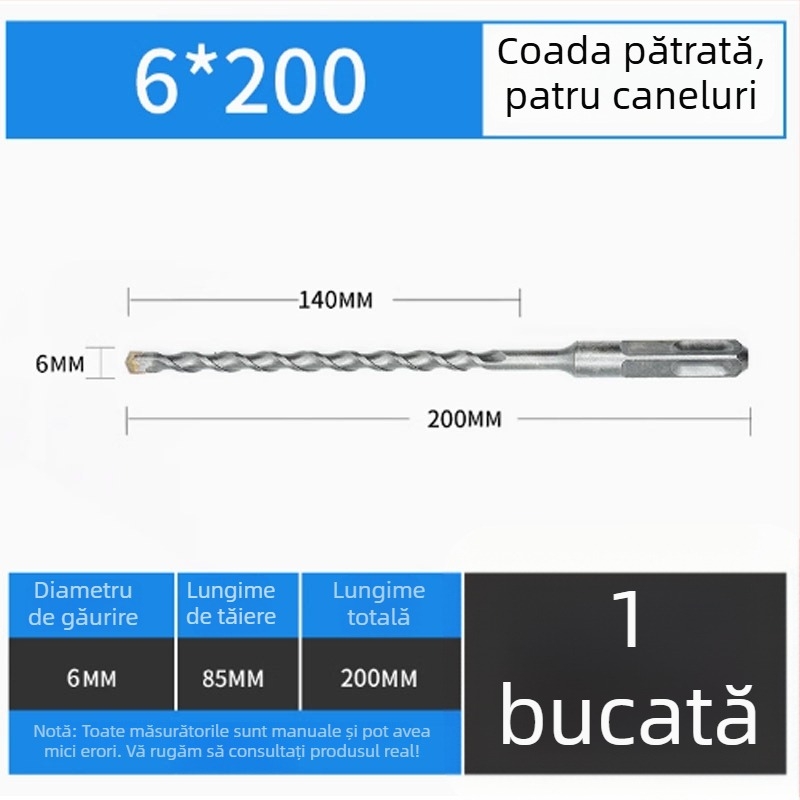 Adaptor pentru ciocanul cu impact și șurubelniță electrică, cu ax pătrat de 1/2 inch