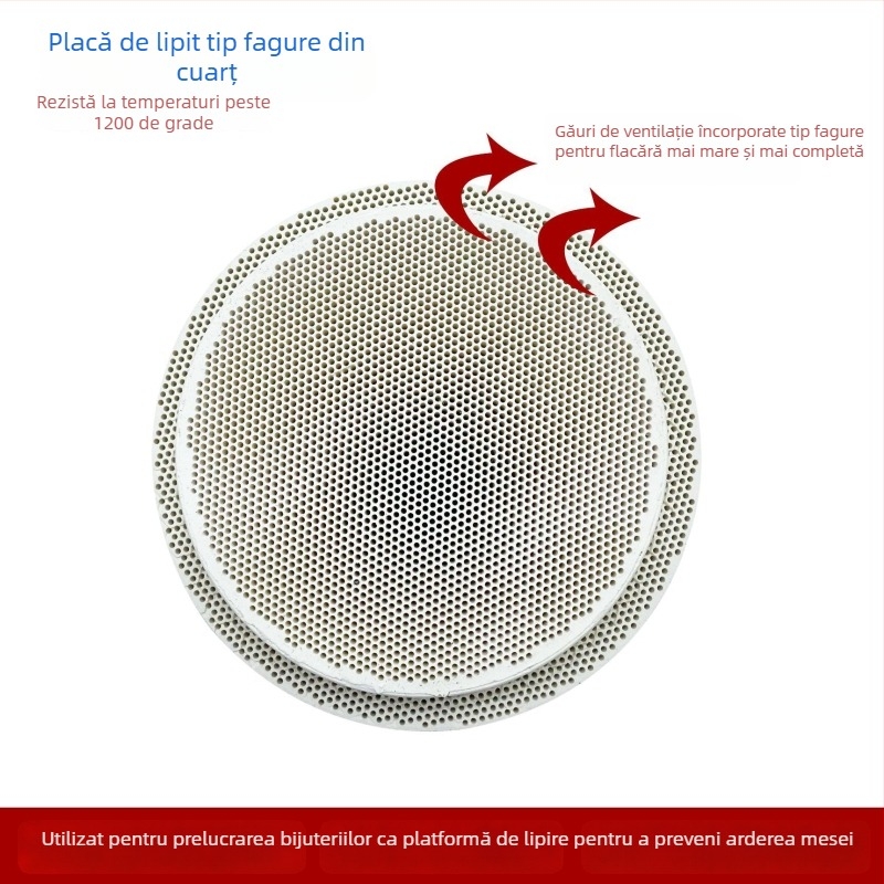 Cărămidă refractară cu structură în faguri, stație de lipire pătrată cu șase picioare, placă de lipire permeabilă pentru bijuterii