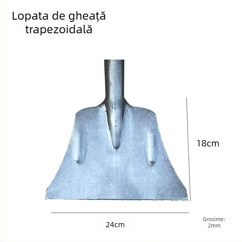 Oțel mangan, lopată de topire a gheții, groasă, pentru dezghețare și îndepărtarea zăpezii, lopată mare pentru zăpadă, racletă de tencuială pe ziduri de ciment pentru curățenie agricolă