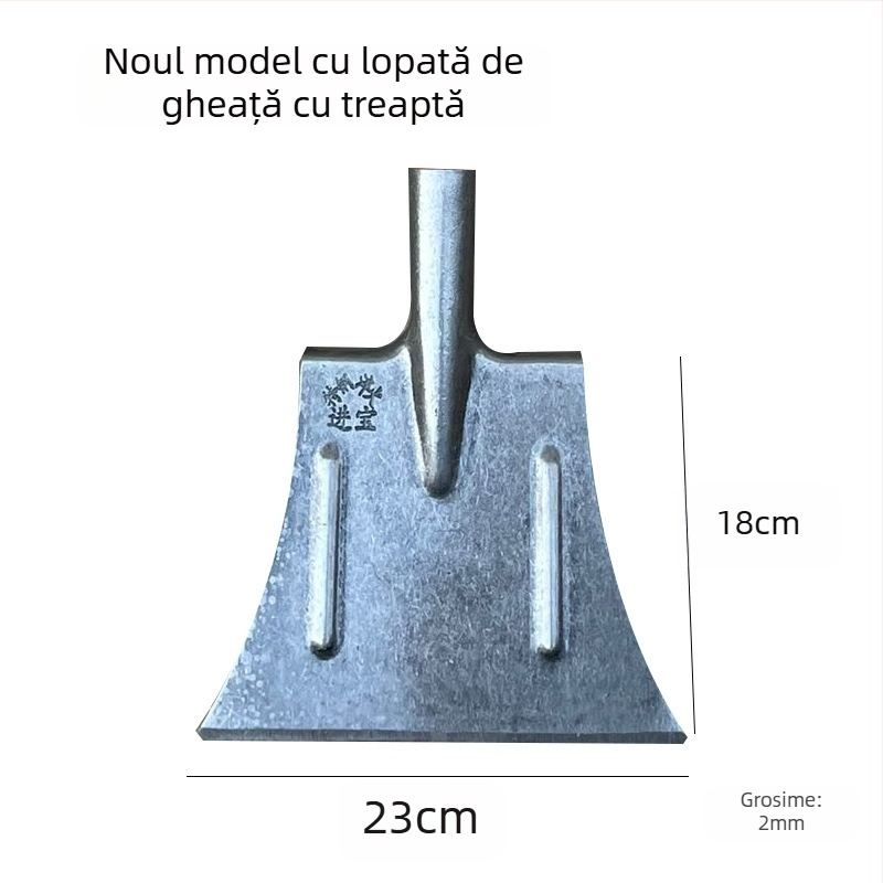 Oțel mangan, lopată de topire a gheții, groasă, pentru dezghețare și îndepărtarea zăpezii, lopată mare pentru zăpadă, racletă de tencuială pe ziduri de ciment pentru curățenie agricolă