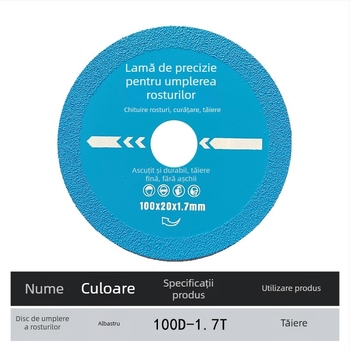 Disc diamant pentru tăierea și finisarea panourilor din piatră și a sticlei ultra-subțiri