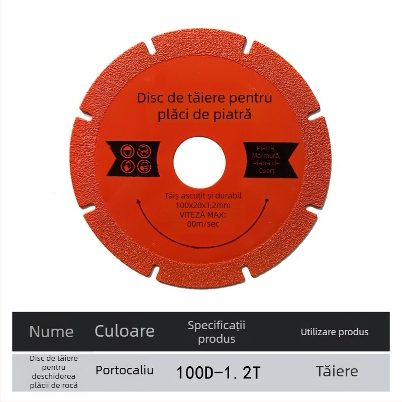 Disc diamant pentru tăierea și finisarea panourilor din piatră și a sticlei ultra-subțiri
