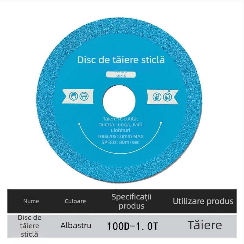 Disc diamant pentru tăierea și finisarea panourilor din piatră și a sticlei ultra-subțiri