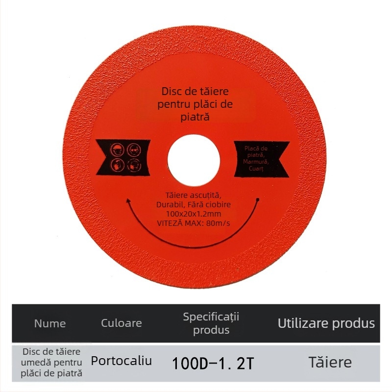 Disc diamant pentru tăierea și finisarea panourilor din piatră și a sticlei ultra-subțiri