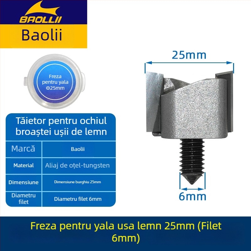 Treasure Blade Sharp Cuțit mortise pentru ușă din lemn – freză pentru tâmplă pentru deschiderea orificiului cheii