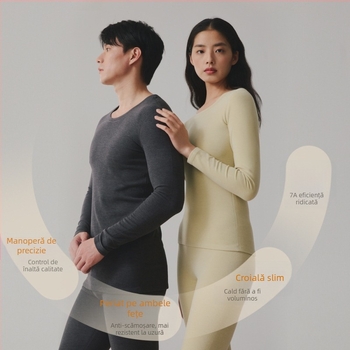 Set de lenjerie termică unisex, cu evacuare a umezelii și căptușeală fleece, grosime suplimentară pentru toamnă