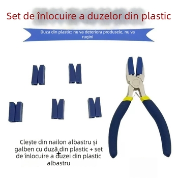 Set de clește pentru bijuterii: clește cu nas plat, cap din nailon/plastic, clește multifuncțional pentru DIY