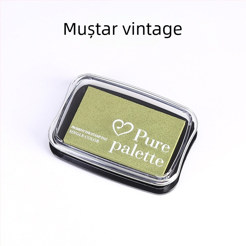 Set tampoane cerneală în culori vintage, șapte nuanțe, rezistente la decolorare, tampoane creative pentru ștampile