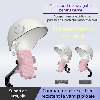 Suport pentru telefon pentru motocicletă electrică cu rack de navigație, impermeabil, umbrelă de ploaie, suport universal pentru bicicletă