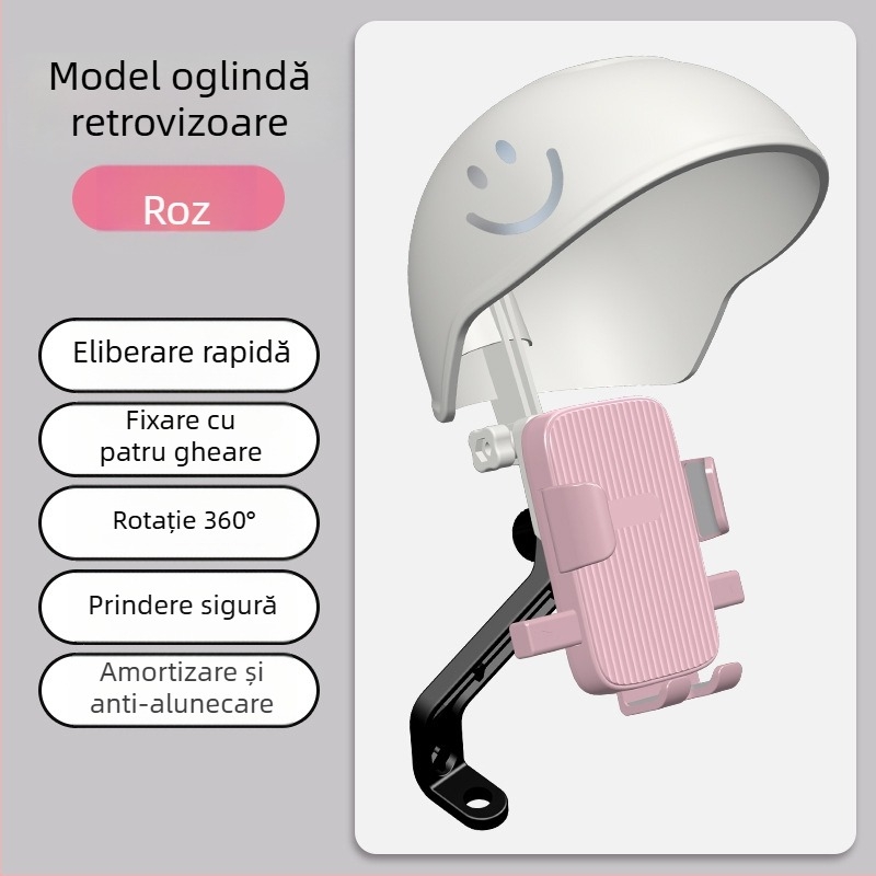 Suport pentru telefon pentru motocicletă electrică cu rack de navigație, impermeabil, umbrelă de ploaie, suport universal pentru bicicletă