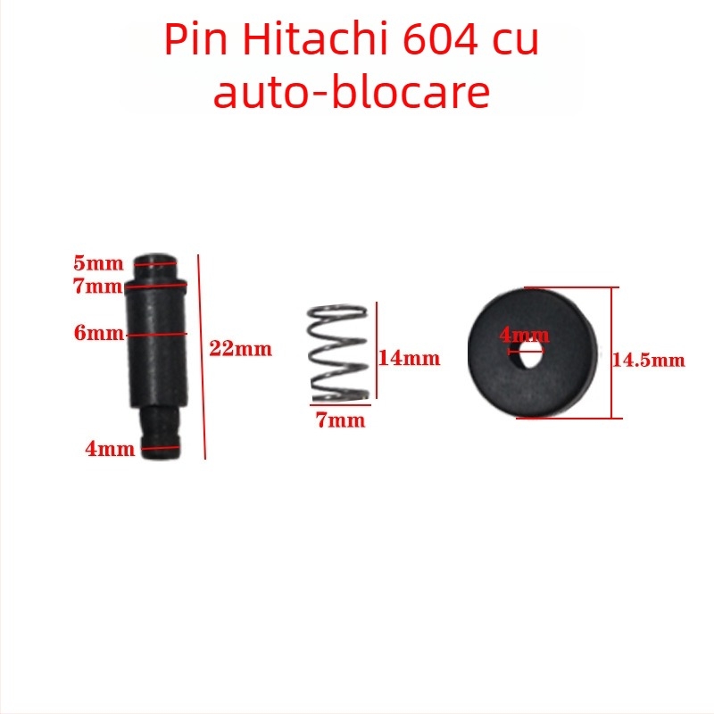 Set pini și butoane cu autoblocare pentru carcasa capului de la șlefuitorul unghiular, compatibil cu modelele 6-100 și 9523
