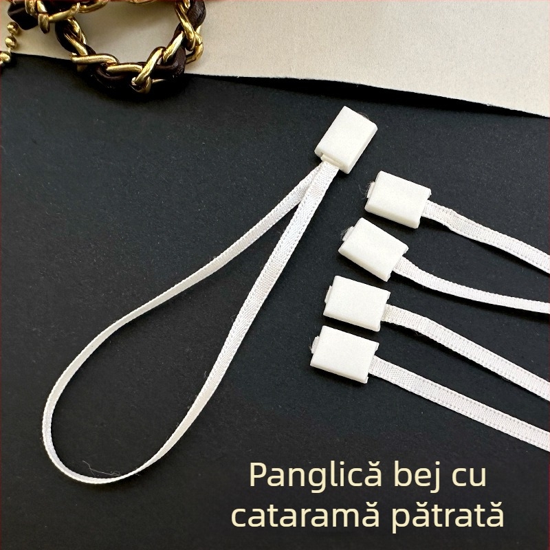 Șnururi pentru etichete cu cataramă pătrată pentru haine, 1000 de bucăți