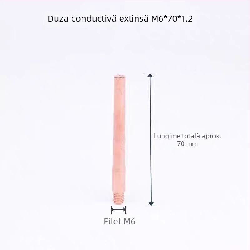 Duză de reducere pentru pistol MIG, 350A, conică de 70 mm, prelungită, conductivă de protecție