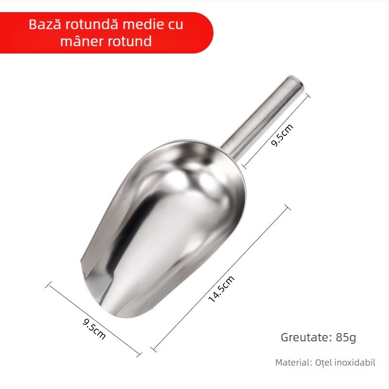 Lopățică din oțel inoxidabil, îngroșată, pentru gheață, flori și săpat în grădină