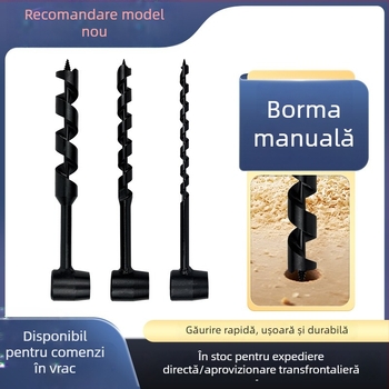 Burghiu helicoidal manual pentru tâmplărie, burghiu extins, expander de găuri exterior ultrahard, deschizător manual pentru găuri adânci