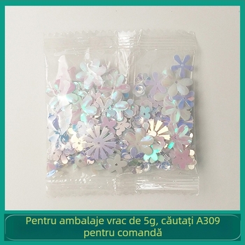 Floare cu motiv de soare, stil mixt, cu paiete de 10 mm și accente cristal pentru rășină