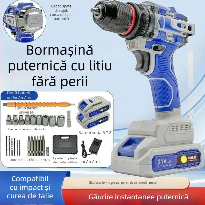 Kewaithong cheie electrica, bormașină cu acumulator Li-ion, cheie cu impact, polizor unghiular cu acumulator Li-ion